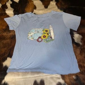medium baby blue beachy t-shirt